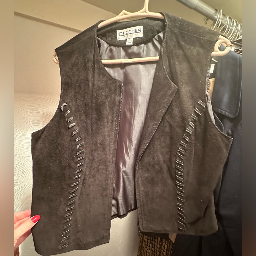 Vintage Suede Vest Sz 12